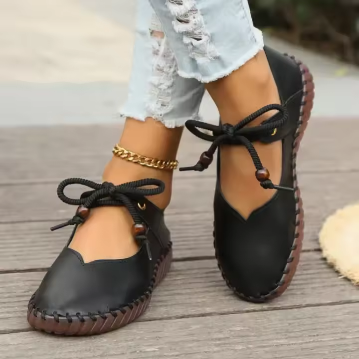 Zapatos planos informales para mujer, zapatillas deportivas con cordones para caminar, zapatos de diseñador para correr, Verano - 1