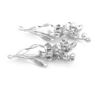 4 Uds. Colgantes de flores de latón de Color platino, suministros para hacer joyas de alta calidad, collar, pendientes, accesorios para mujer - details 31