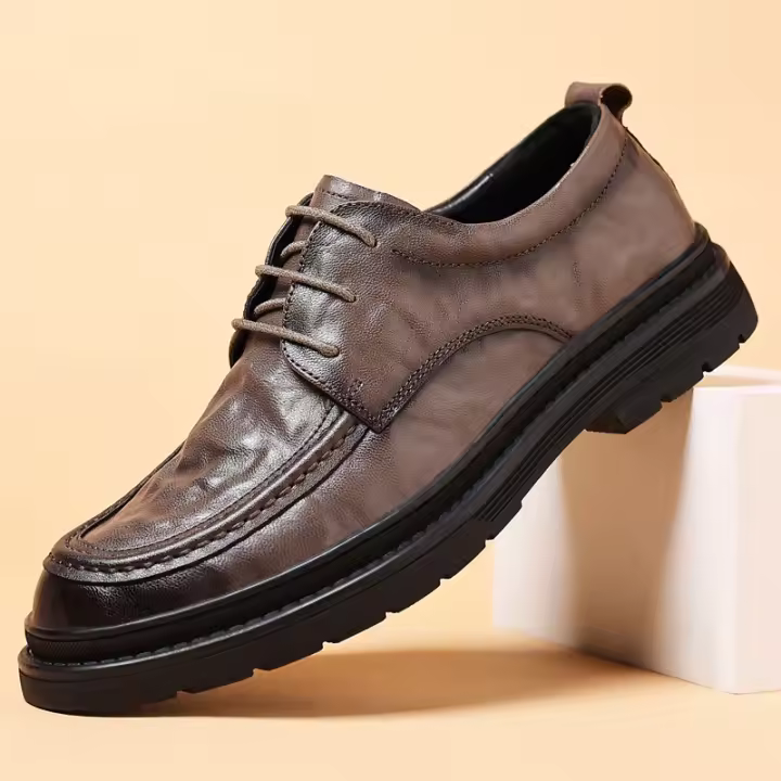 Nueva primera capa de piel de oveja de los hombres zapatos casuales de cuero de negocios modelos de los hombres. - 1