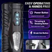 Embalaje privado SEXY Hannibal Masturbador masculino automático 7 modos giratorios de empuje Mastubador Copa Eléctrico Pocket Pussy Juguete sexual para hombres - details 10