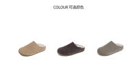 Un pedal de fondo plano bolsa cabeza perezosa medias zapatillas de terciopelo zapatos de mujer de gran tamaño. - details 3