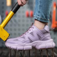 Zapatos de protección para hombre y mujer, zapatillas de trabajo, zapatos de seguridad a la moda, antigolpes, antipinchazos, indestructibles, botas de trabajo, 2025 - details 14