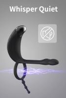 Anillo de pene de descarga eléctrica, vibrador Bluetooth para pareja, masajeador de próstata, Control remoto por teléfono inteligente - details 13