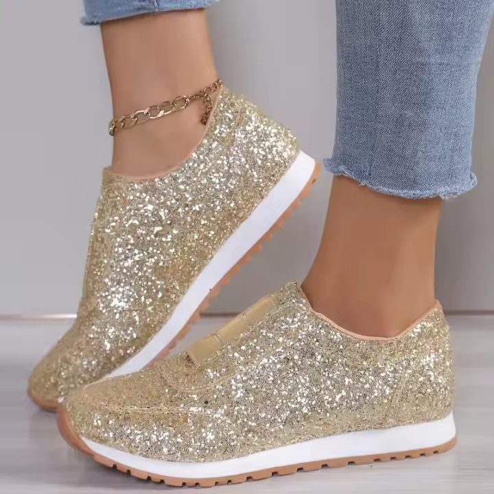 Zapatillas Deportivas Sin Cordones de Moda Otoño 2025 Pisa Fuerte con Tacón Bajo para Mujer - 1