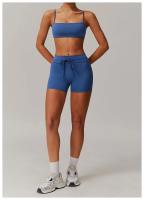 Sensación de nube para levantar las nalgas, pantalones cortos de Yoga de cintura alta para el vientre, pantalones deportivos de secado rápido, pantalones cortos deportivos ajustados transpirables para mujer - details 9