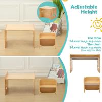Set de Mesa y Sillas Montessori para Bebés de 1-3 Años Ajustable en Altura - details 3