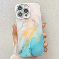Funda de lujo con marco chapado y pintado de mármol IMD para iPhone 16 Pro Max 15 Pro 14 Pro - details 1