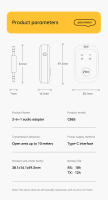Receptor y transmisor de Audio multipunto 2 en 1, Bluetooth 5,4, 3,5mm, AUX, HIFI, HD, adaptador inalámbrico de avión de baja latencia con micrófono - details 15