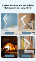 Lámpara de escritorio LED plegable, batería recargable, Protector ocular específico, lámpara de mesa portátil de gran capacidad, luces nocturnas LED - details 7