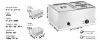 Calentador de alimentos comercial SucceBuy: acero inoxidable, temperatura ajustable - details 5