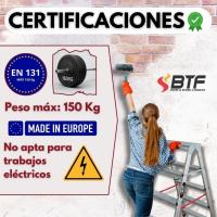 Escalera Tijera Plegable Doble Cara 5 Peldaños en Aluminio |   5+5 Plataforma H.110 cm |   Altura Alcanzable 3,1 Metros |   Certificada EN131 Capacidad Carga 150 kg. BTF-DDB05 - details 4