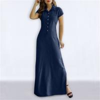 Vestido Largo Elegante Y Elegante Para Mujer Verano 2024 Con Cuello En V Abierta Mediana Talla Vestido De Fiesta Slim Fit - details 5