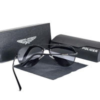 2025 POLICER Gafas de Sol Pilot para Hombre UV400 Polarizadas, Regalo Familiar para Viajes y Piscina, Diseño Retro Italiano 3028 - details 7