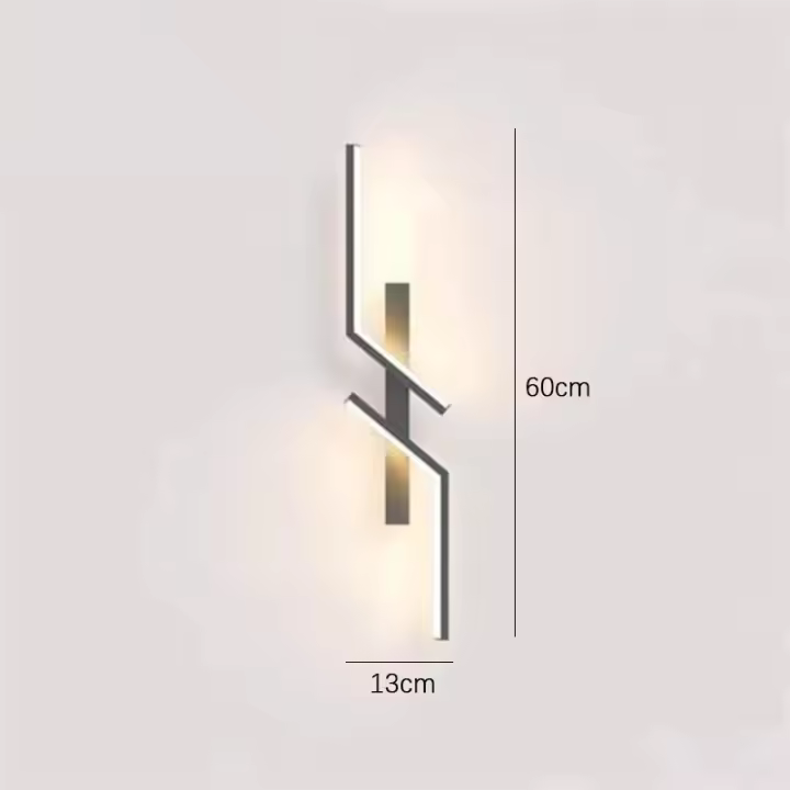 Lámpara de pared LED minimalista para decoración del hogar, candelabro lineal moderno para interiores, luz de noche montada en la pared del dormitorio - 1