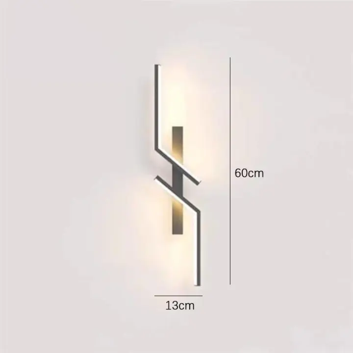 Lámpara de pared LED minimalista para decoración del hogar, candelabro lineal moderno para interiores, luz de noche montada en la pared del dormitorio - 1
