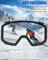 Kapvoe-Gafas de esquí con protección UV400 para hombre y mujer, lentes de snowboard, máscara deportiva de invierno, antiniebla - details 4