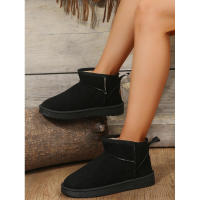 Botas de nieve de lana de oveja auténtica para hombres y mujeres, zapatos cálidos con plataforma Bo Cut, botas cortas de cuero para invierno, nuevas en 2023 - details 3