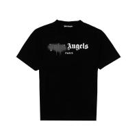 Negro Palm Angels love dissolve heart graffiti letras hombre y mujer camiseta cuello redondo suelto manga corta verano - details 5