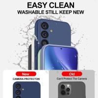 Para funda de silicona líquida fundas de teléfono para Samsung Galaxy A55 A54 A 55 5G S24 Ultra Plus funda trasera suave - details 2