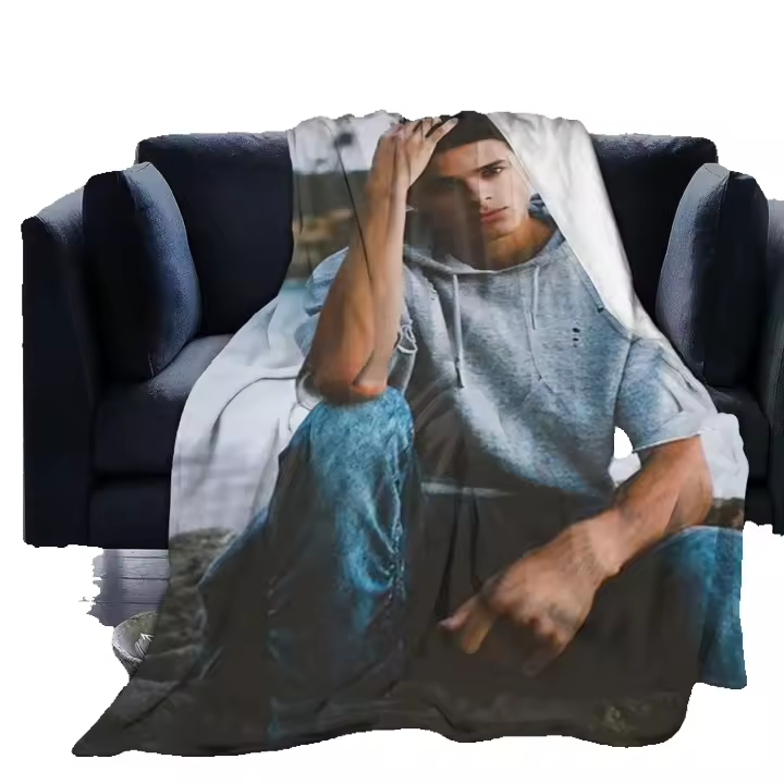 Manta de Peluche Suave y Cálida Brent Rivera para Sofá Cama Oficina Rodilla Cojín para Coche Camping Manta de Felpa para Todas las Estaciones Producto Recomendado para Hogar Viaje Camping - 1