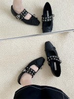 Zapatos Mary Jane de tacón grueso, estilo francés, nuevos, elegantes, de noche, con punta cuadrada y boca ligera, para mujer. - details 10