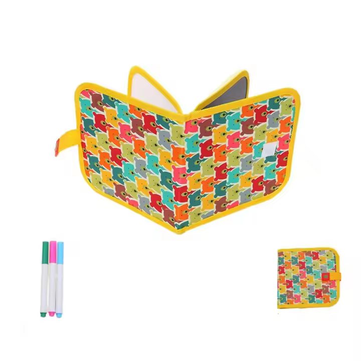 Con 3 uds. Bolígrafos de pintura para niños, juego de libros borrables para colorear, garabatos, pizarra para niños, tablero de escritura de pintura, 6 páginas - 1