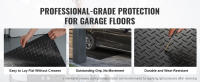 SucceBuy Rollo de suelo de goma con placa de diamante, alfombrilla de garaje SBR de 3 mm x 4 pies x 6 pies, fácil de limpiar, para debajo de automóviles, garaje, uso industrial, gimnasio, negro - details 1