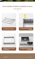Hornillo de gas portátil, Estufa de cassette portátil, compacto de camping con maletín de transporte, cocina de exterior regulable continuamente con encendido piezoeléctrico automático, Estufa cassette de doble uso ESTUFA DE GAS PORTÁTIL - details 9
