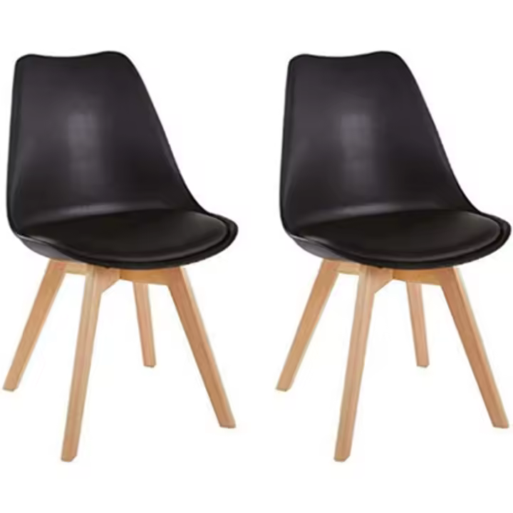 Silla de Comedor Nórdica Moderna Accesible, Descuento en Venta, Patas de Madera Sólida, Cojín Retráctil, Cómodo y Duradero, Fácil de Limpiar, Varios Colores Disponibles - 1