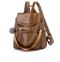Mochila antirrobo de cuero vintage suave para mujer, mochila de trabajo de gran capacidad, bolso de hombro informal para mujer - details 19