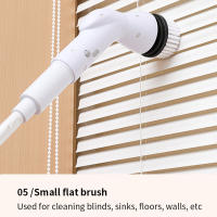 Cepillo de limpieza eléctrico con 5/6 cabezales, cepillo portátil duradero para suelos y ventanas - details 1