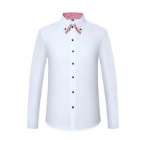 Camisa de Hombre con Cuello doble a Cuadros Manga Francesa Camisas de Vestir para Hombres - details 11