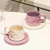 300ML Ceramic Coffee Mug with Saucer Breakfast Milk Mug Home Office Water Cup Latte Coffee Cup Afternoon teacup Birthday Gifts - details 13