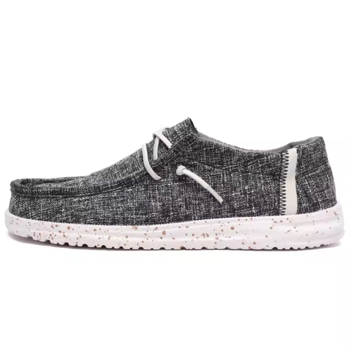 Mocasines de lona sin cordones para hombre Zapatos náuticos casuales - 1