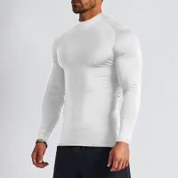 Camiseta de Fitness de Compresión para Hombres con Cuello de Tortuga Gimnasio de Otoño Ropa de Entrenamiento de Manga Larga de Secado Rápido Ideal para Culturismo Material de Poliéster - details 6