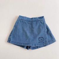 Pantalones Cortos De Denim Para Niñas Estampados De Oso Estilo Coreano Veraniego Cierre Elástico Talla True Fit - details 4