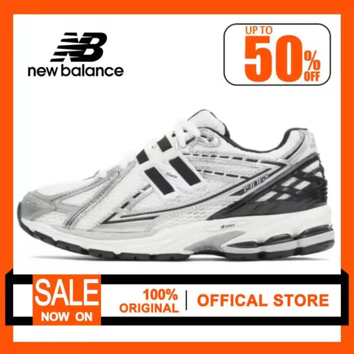 【100% original】 1906R Sier Zapatillas unisex negras Zapatillas para correr apliques LETEN - 1