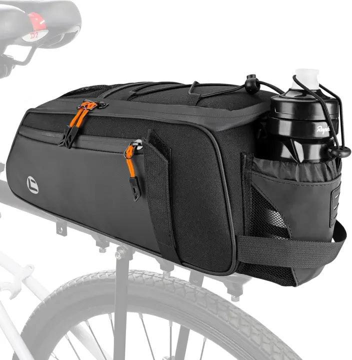 Bolsa para portabicicletas trasera - Bolsa impermeable para maletero de bicicleta de 8 litros con soporte para botella de agua - 1