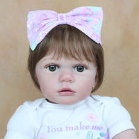 BZDOLL-Muñeca Reborn de silicona suave para bebé, cuerpo de tela de princesa, vestido de bebé con piel de pintura 3D, 24 pulgadas - details 0