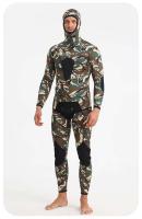 Traje de neopreno de 3MM para buceo, conjunto de 2 piezas de camuflaje para hombre, pesca submarina, mantiene el calor, surfistas, traje de buceo de cloropreno - details 12
