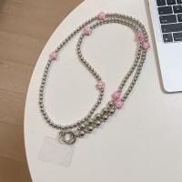 Correa cruzada para teléfono con cuentas de flores, cuerda colgante para bolso, cadena para teléfono móvil, cordón largo antipérdida para teléfono, correas para el cuello - details 3