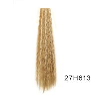 Peluca de cola de caballo afro rizada permanente de maíz, extensión de cola de caballo, cola de caballo larga ondulada y rizada ombre, postizo de cola de caballo natural esponjoso para mujeres - details 6