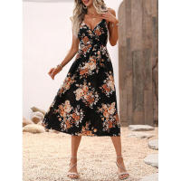 Vestido de tirantes con estampado de verano para mujer - details 5