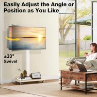 Soporte TV Universal Suelo para TV de 32-65 Pulgadas de Plasma LED LCD, Blanco Soporte TV con Ruedas Pie TV con Giratorio y Altura Ajustable hasta 40 Kg, VESA Máx 400x400mm - details 2