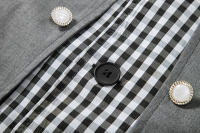 Chaleco de Dos Piezas de Moda para Hombres en Otoño Cuello en V, Tela de Poliéster, Traje a Cuadros de Colorido, Estilo Británico Casual Vintage Gentleman Leisure - details 19
