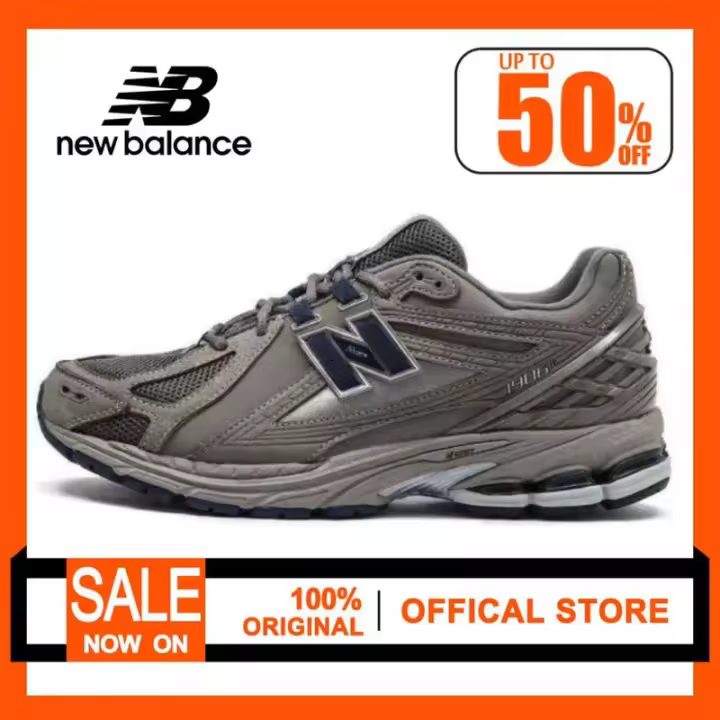 【100% original】 1906R Zapatillas bajas unisex grises Zapatillas para correr apliques LETEN - 1