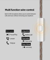 KZ DQS-auriculares con cable de Metal y micrófono, intrauditivos con Monitor, música, deporte, videojuegos, cancelación de ruido, HIFI - details 8
