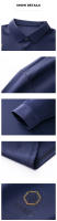 Camiseta de Hombre CASUMANL Estampado Sólido para Primavera y Otoño Cuello Doblado Casual - details 10
