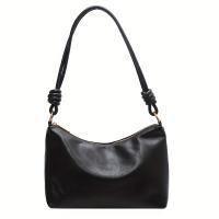 Bolso de Hombro de PU para Mujer Bolso Cruzado de Moda con Correa Ancha Bolso Commuter Casual - details 37