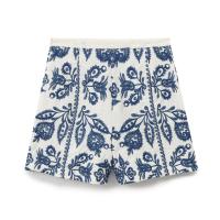 2025 primavera y verano nuevo estilo europeo y americano de las mujeres de la moda de la calle casual versátil pantalones cortos bordados de cintura alta 273 - details 6